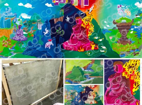 趙同學運用唐卡創(chuàng)作作品